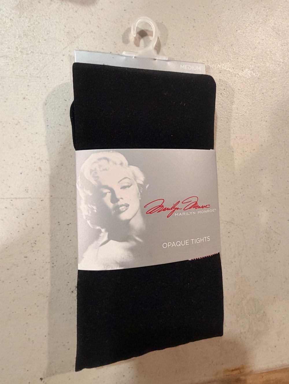 Marilyn Monroe Medium Black Opaque Tights